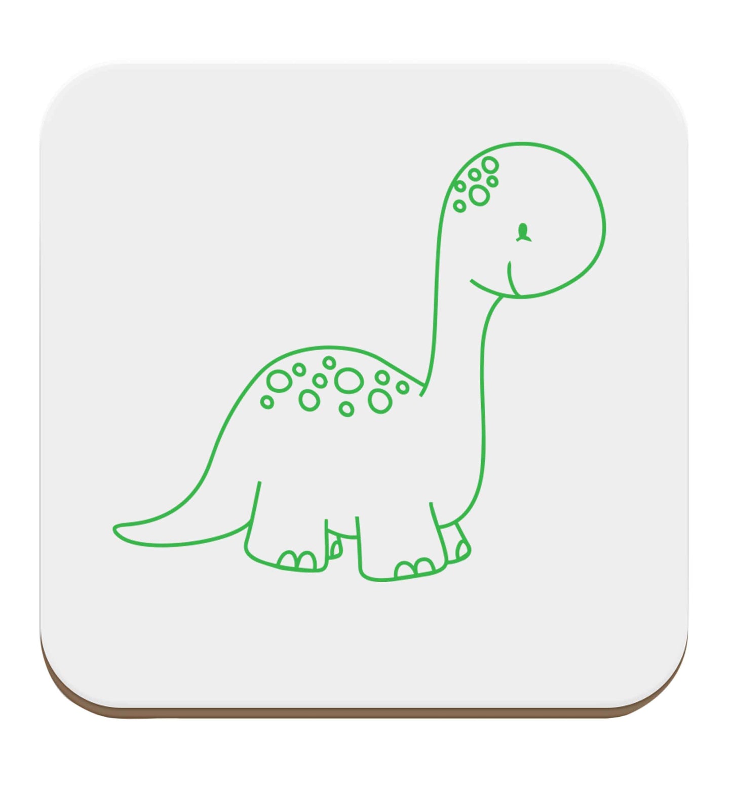 Dinosaur illustration set of four coasters