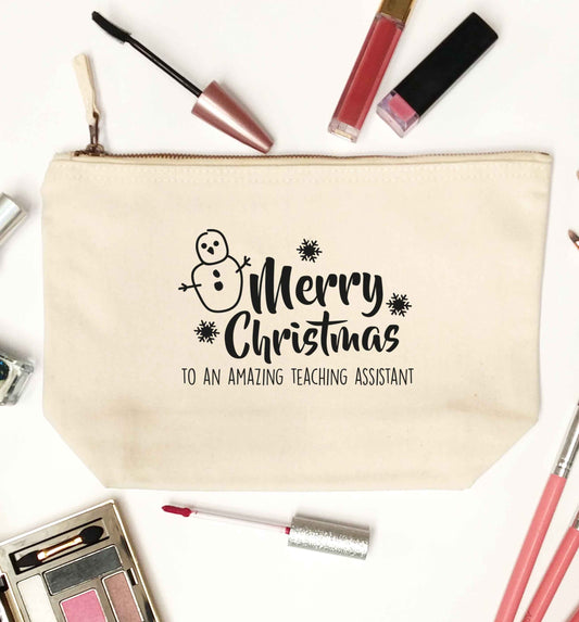 Merry christmas to my teacher natural makeup bag