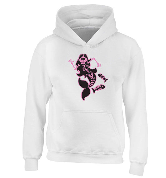 Skeleton mermaid children's white hoodie 12-13 Years