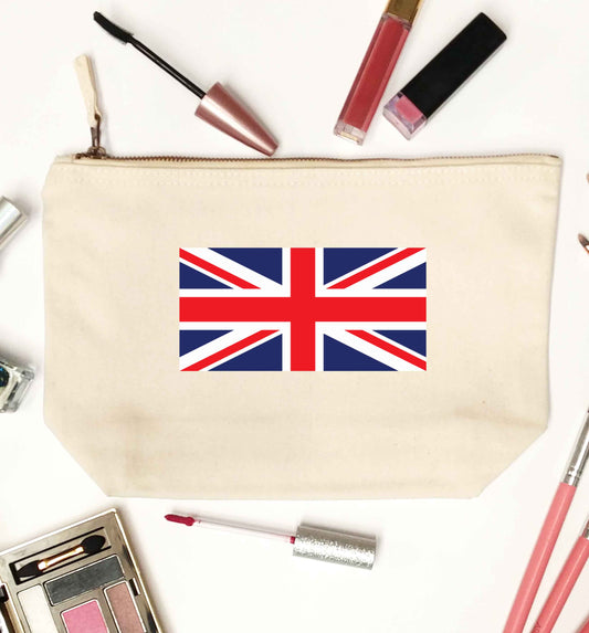 Union Jack natural makeup bag