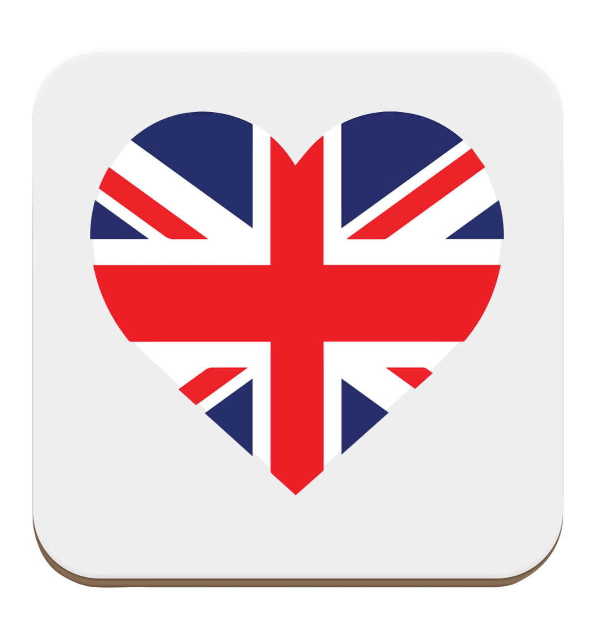 Union Jack Heart set of four coasters