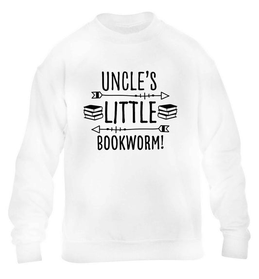 Uncle's little bookworm children's white sweater 12-13 Years