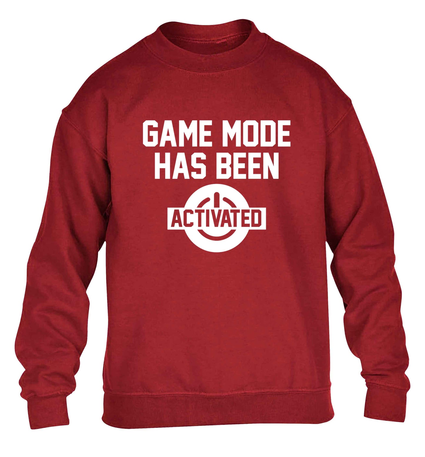 Game mode has been activated children's grey sweater 12-13 Years