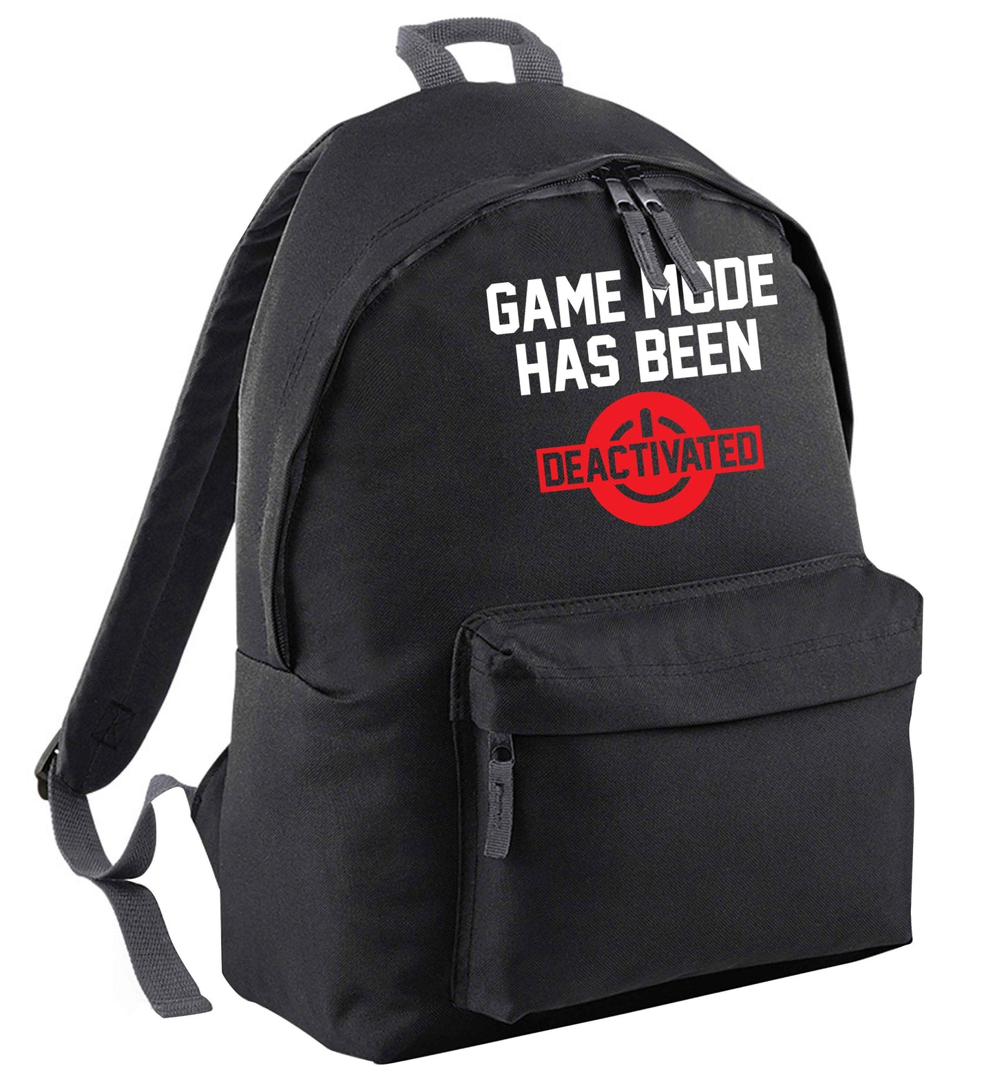 Game Mode Has Been Deactivated black adults backpack