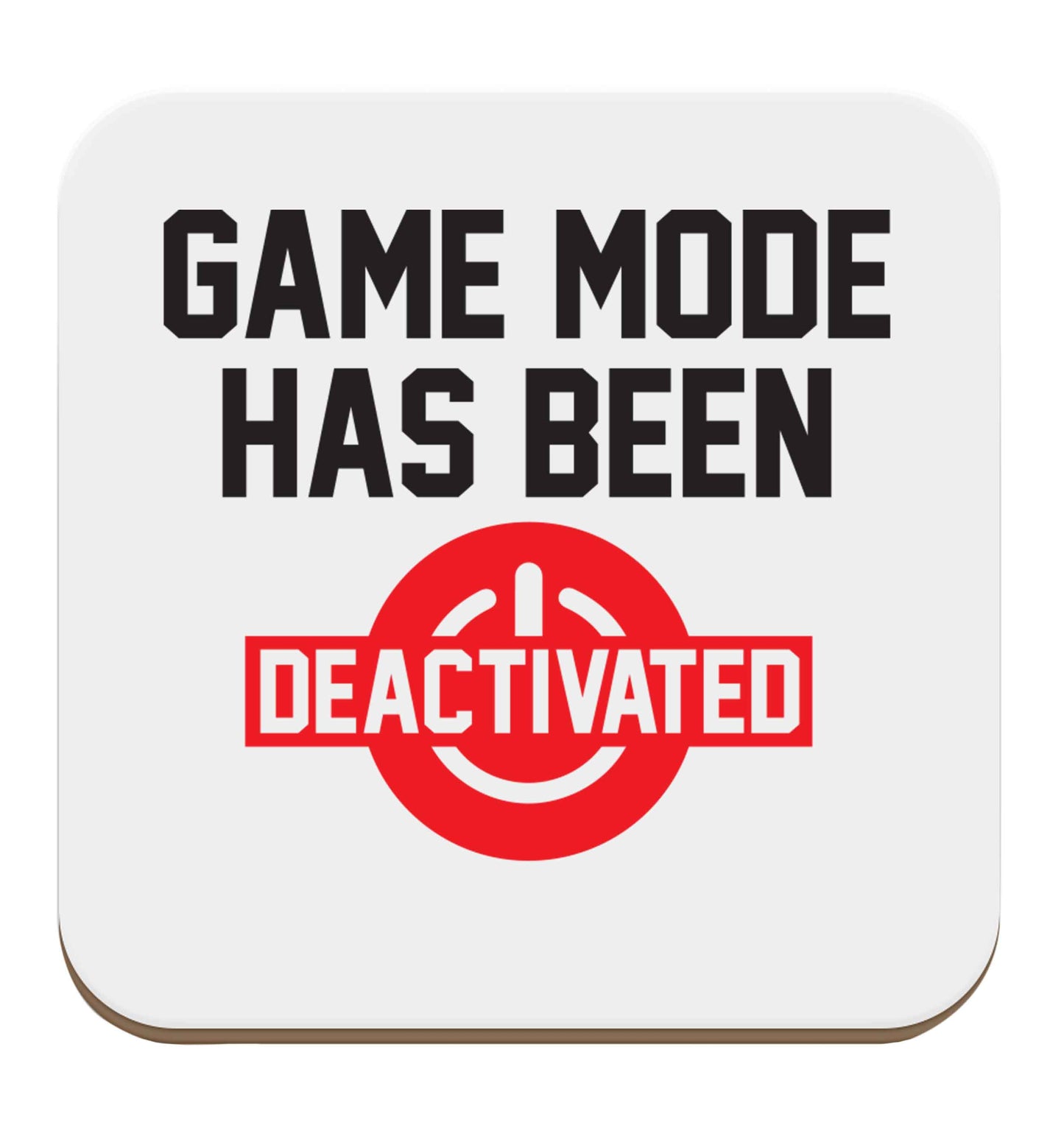 Game Mode Has Been Deactivated set of four coasters