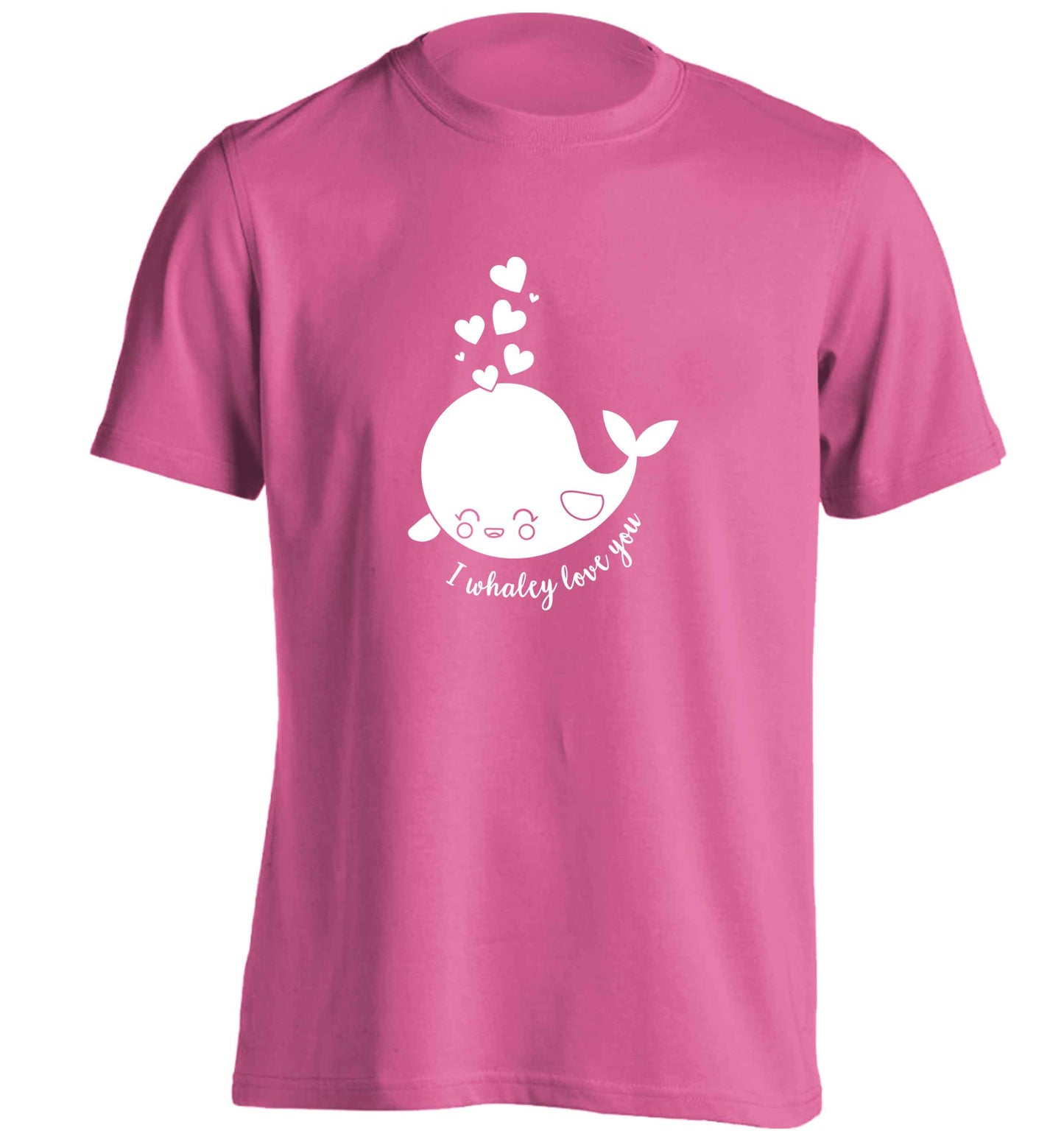 I whaley love you adults unisex pink Tshirt 2XL