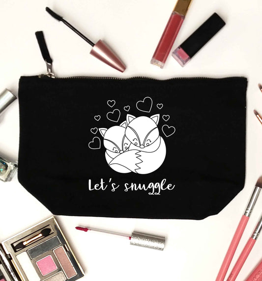 Let's snuggle black makeup bag