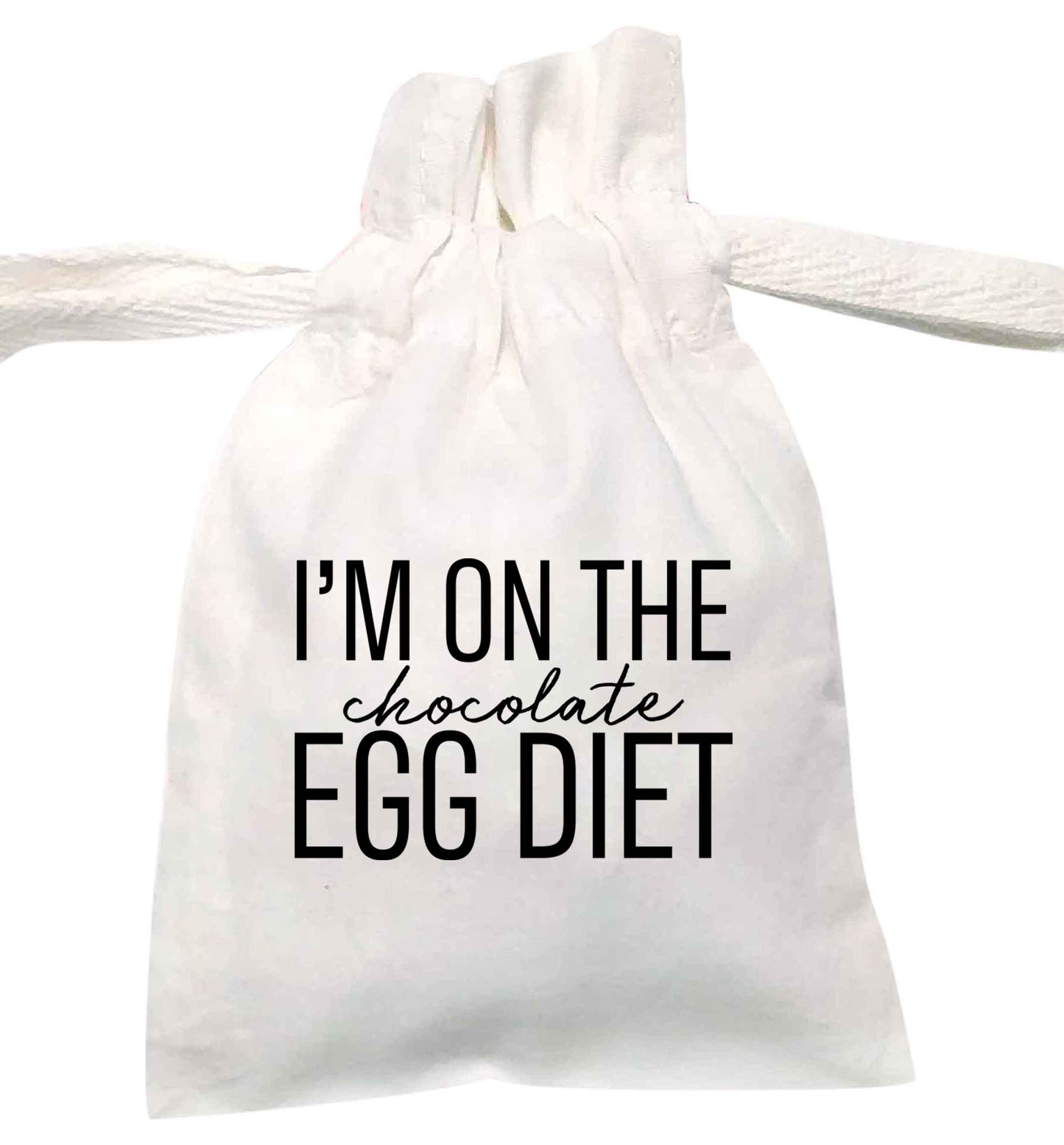 I'm on the chocolate egg diet | XS - L | Pouch / Drawstring bag / Sack | Organic Cotton | Bulk discounts available!
