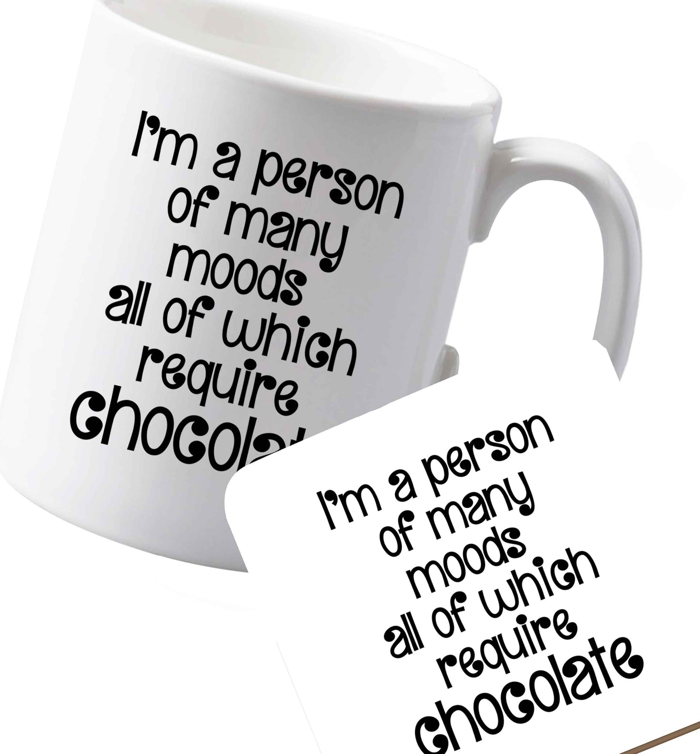 10 oz Ceramic mug and coaster Favourite Type Pan Pancake both sides