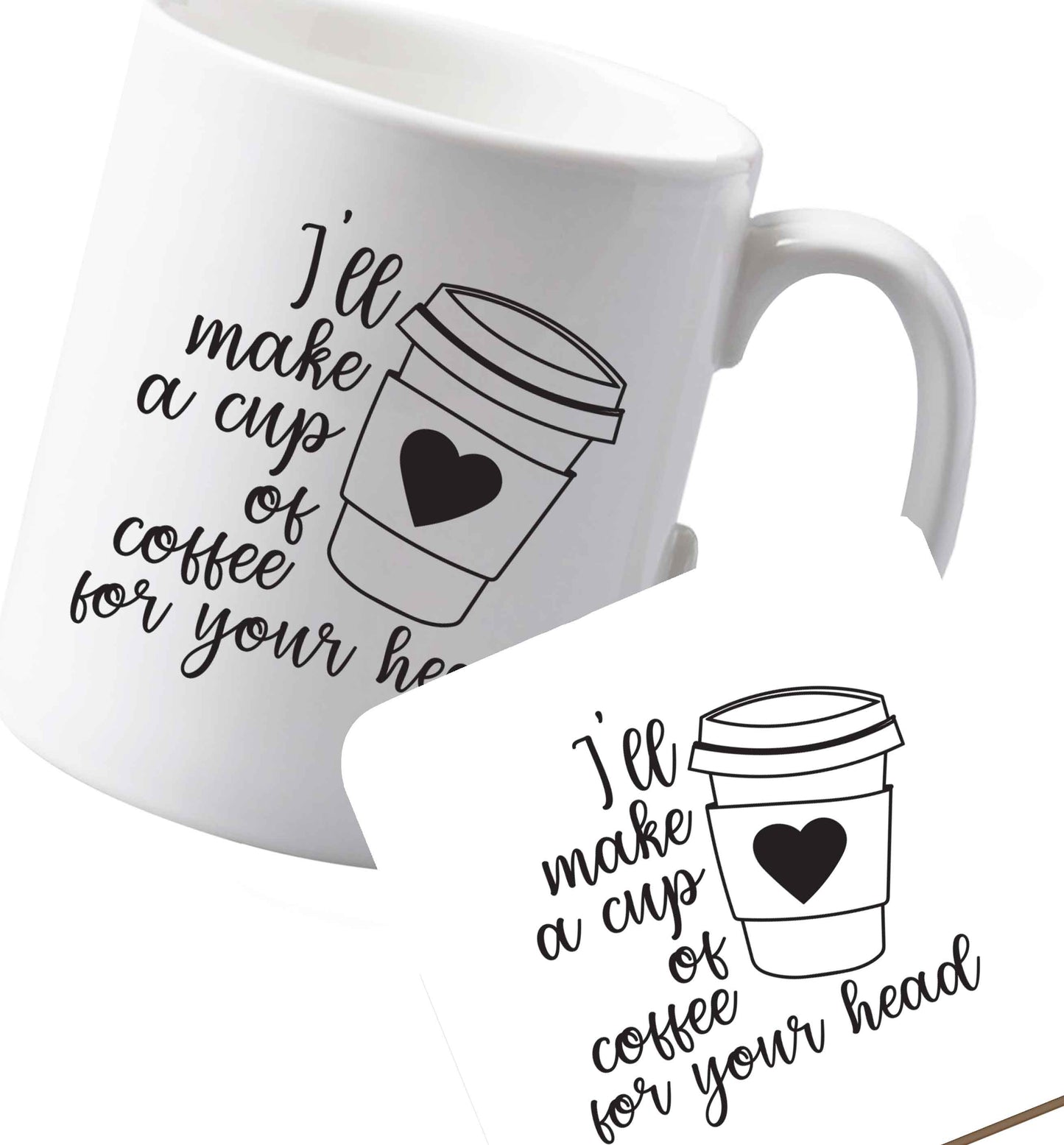 10 oz Ceramic mug and coaster Misheard song lyrics - check! both sides