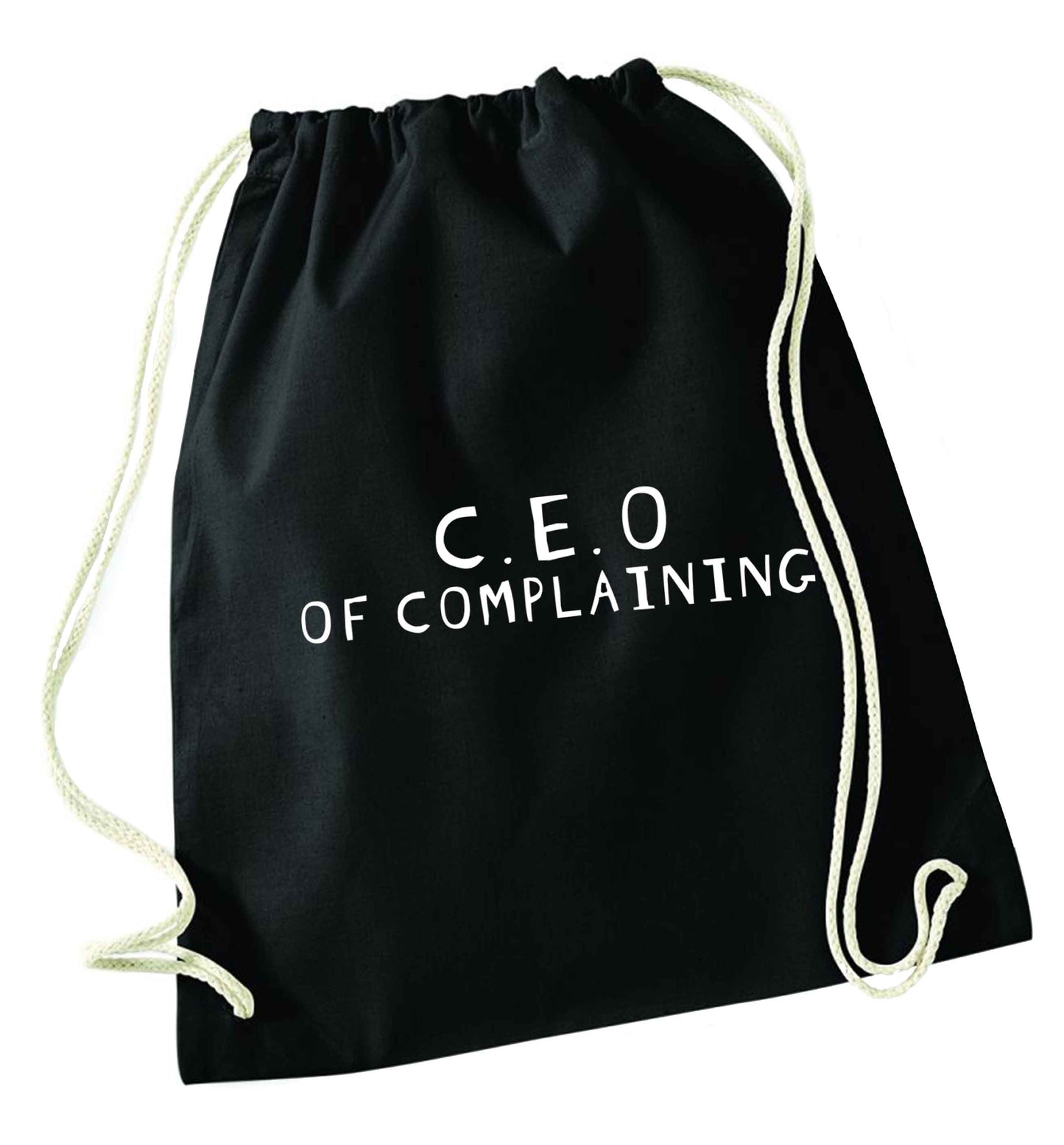 Excuse me can I talk to your manager? Know someone who just loves to complain? We think we might have the perfect gift for you! black drawstring bag