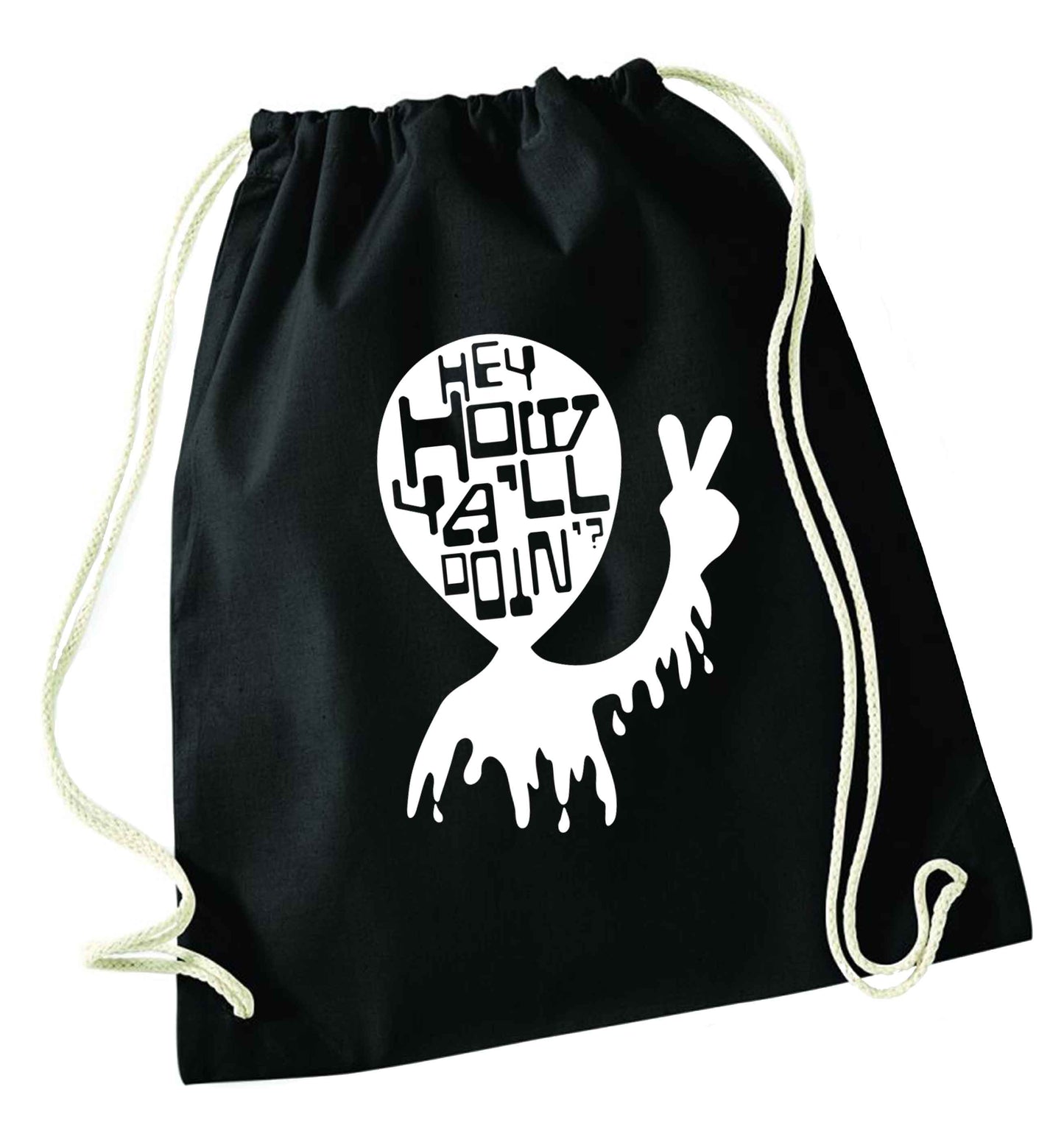 Misheard song lyrics - check! black drawstring bag