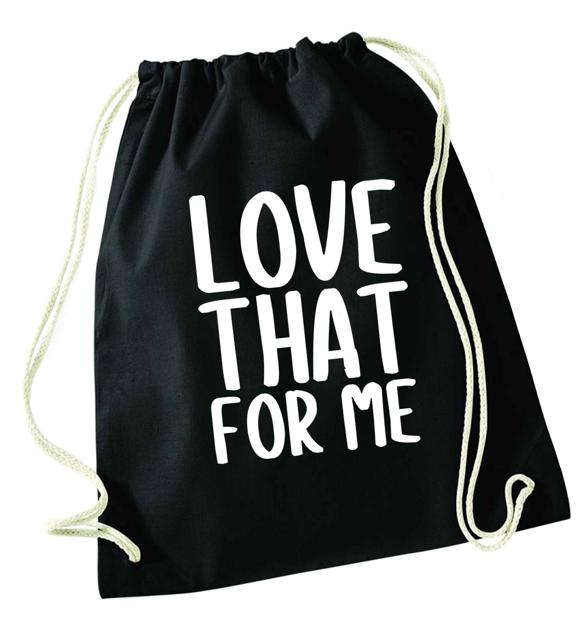 We love this for YOU! Who else loves saying this?! black drawstring bag