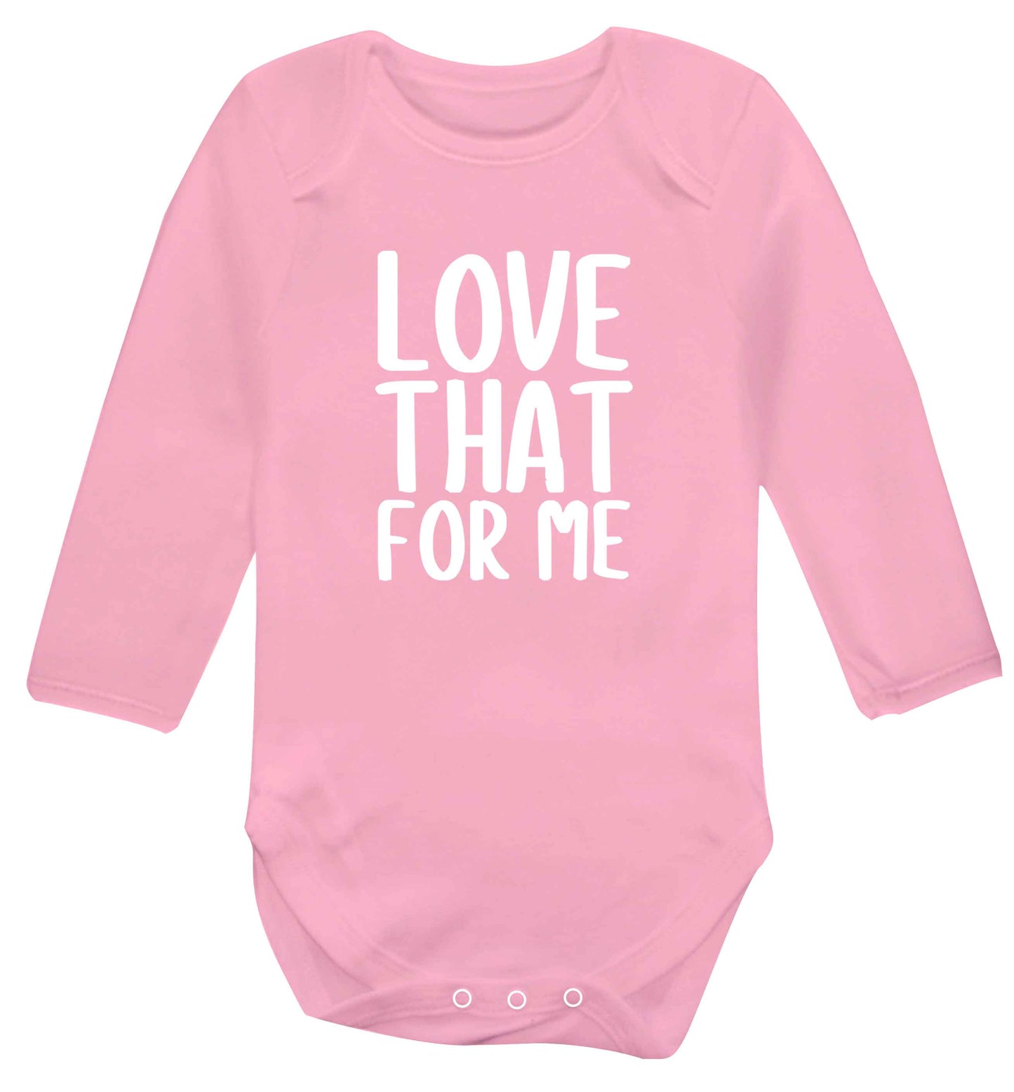 We love this for YOU! Who else loves saying this?! baby vest long sleeved pale pink 6-12 months
