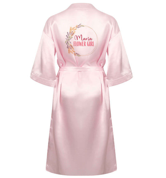 Perfect wedding guest favours or hen party gifts! Personalised bridal floral wreath designs, any name, any role! XL/XXL pink ladies dressing gown size 16/18