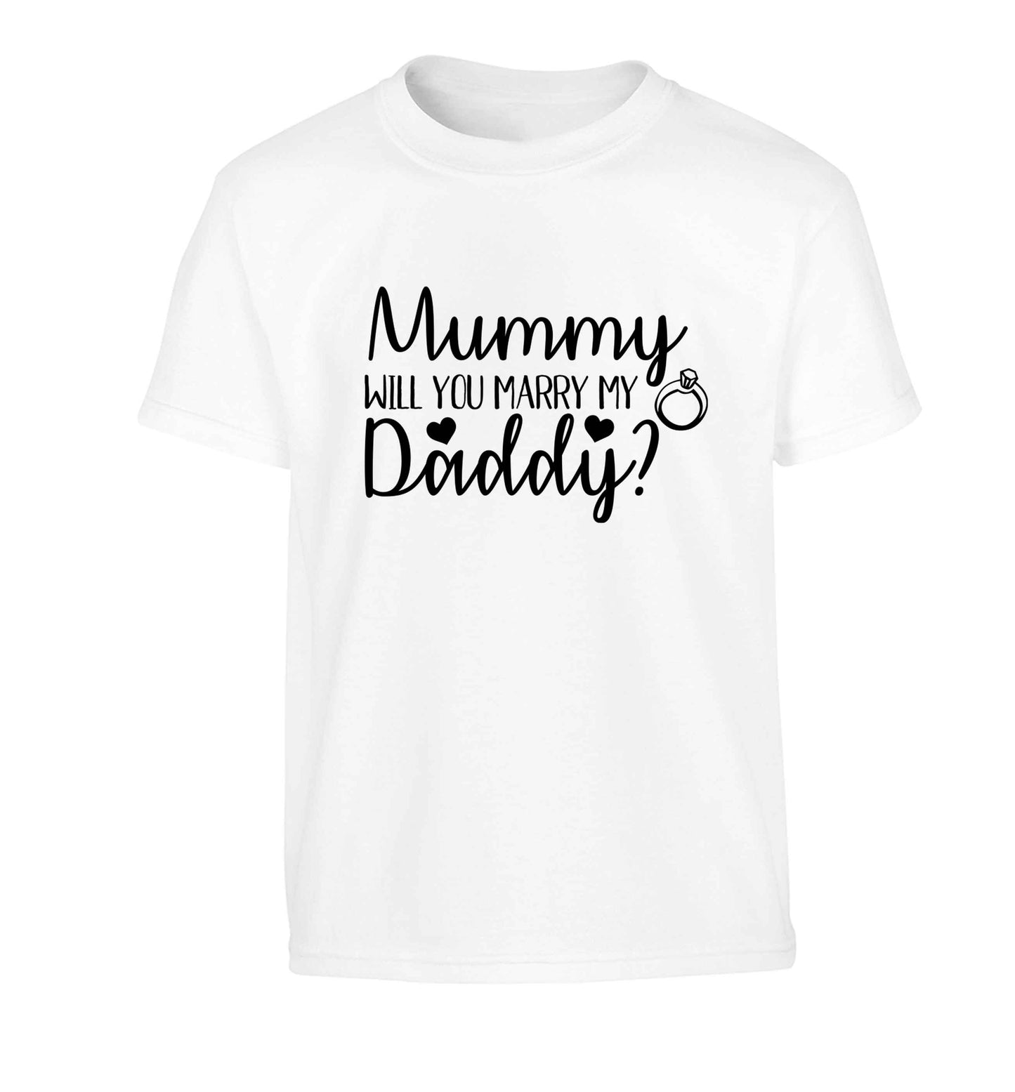 Looking for a unique way to pop the question? Why not let your kids do it! Children's white Tshirt 12-13 Years