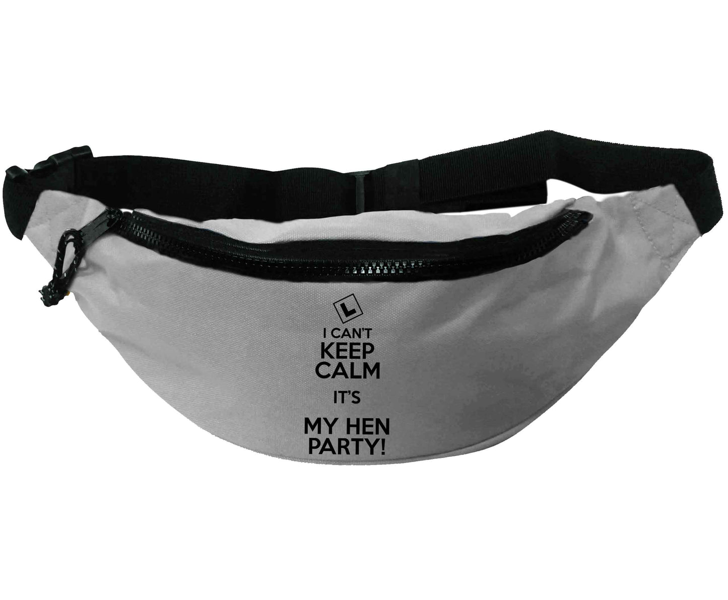I can't keep calm it's my hen party | Recycled polyester bumbag