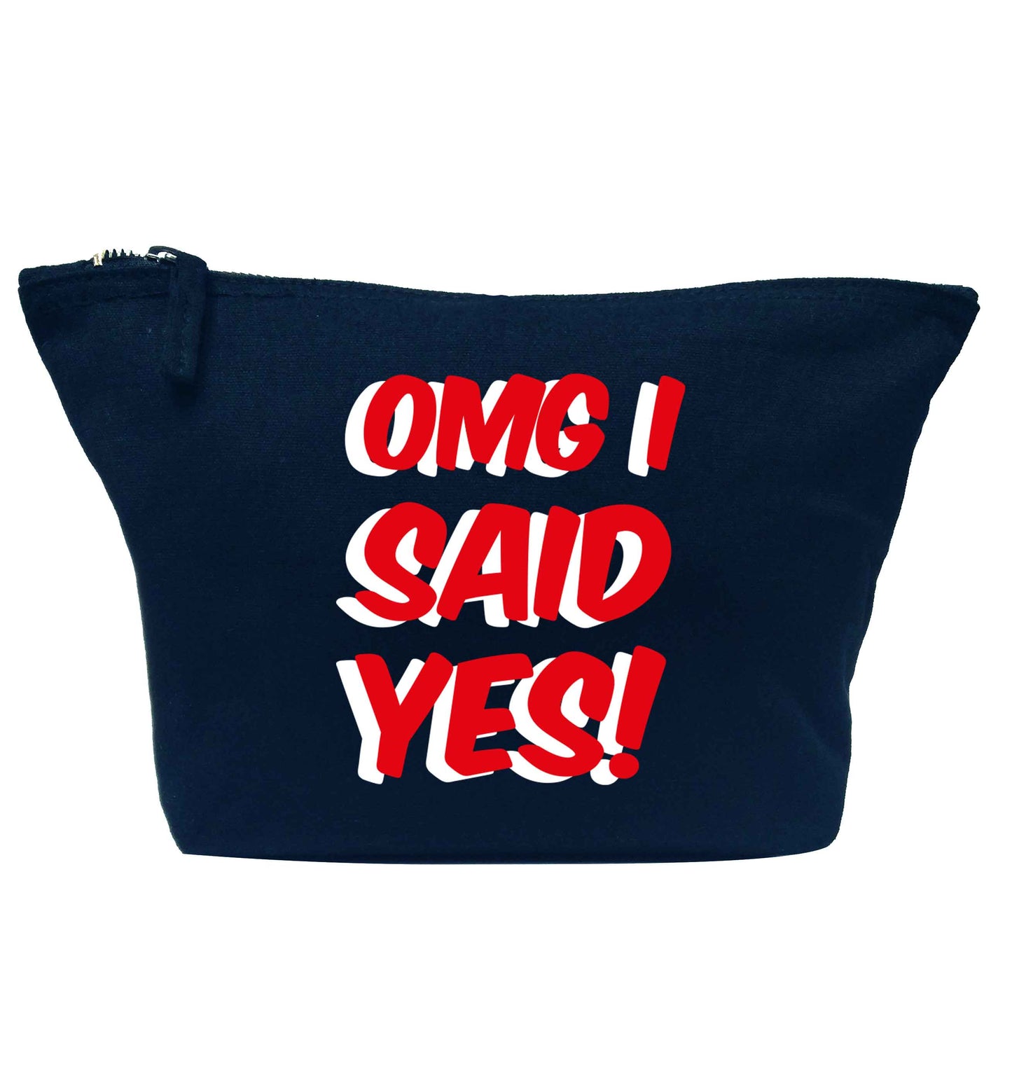 Omg I said yes navy makeup bag
