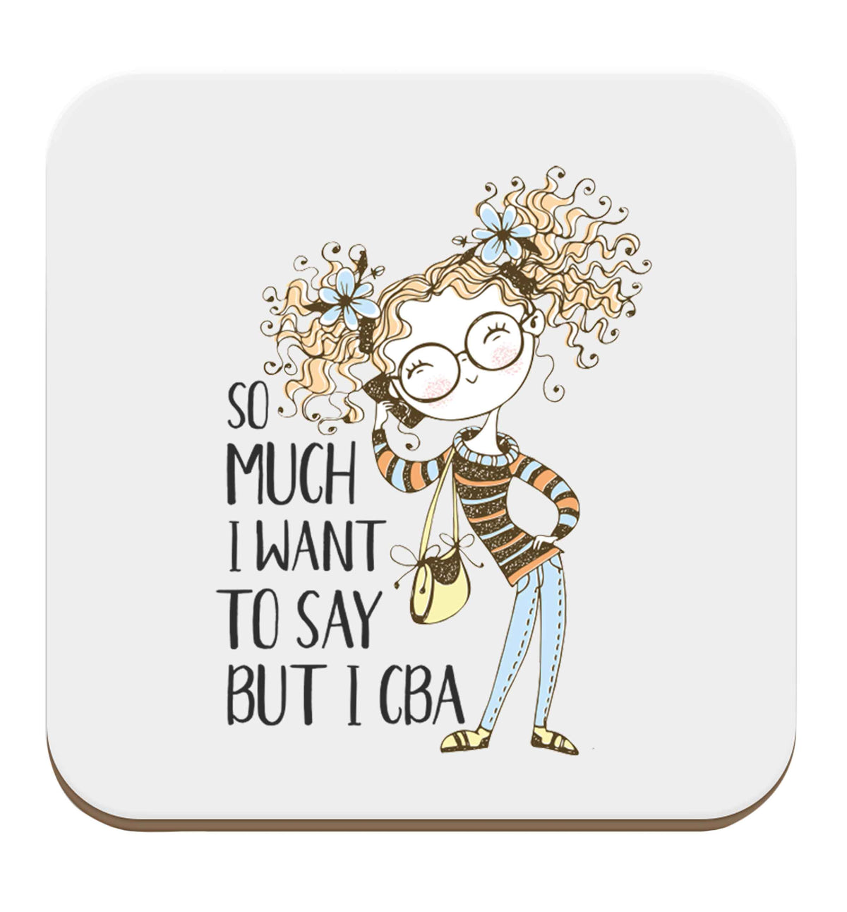 So much I want to say I cba illustration set of four coasters