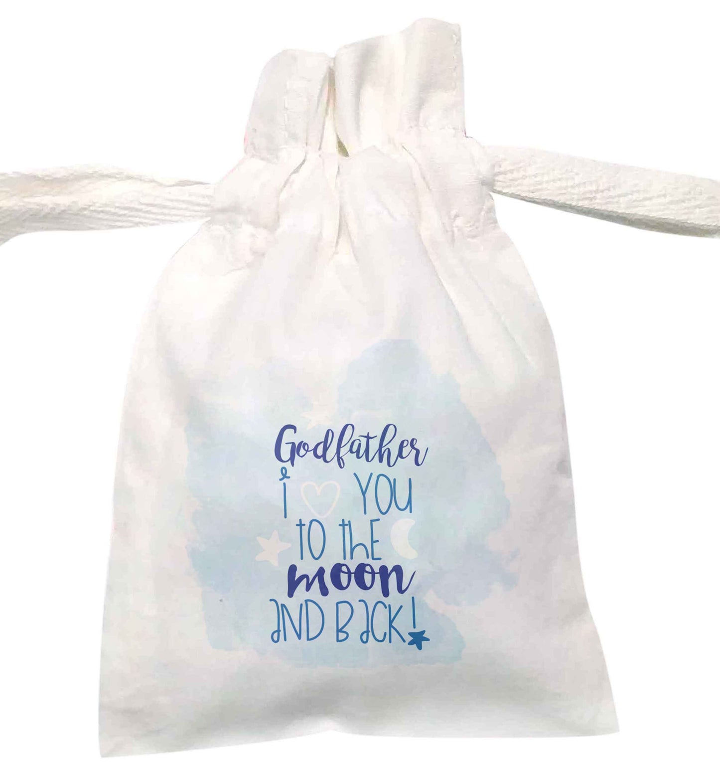Godfather I love you to the moon and back | XS - L | Pouch / Drawstring bag / Sack | Organic Cotton | Bulk discounts available!