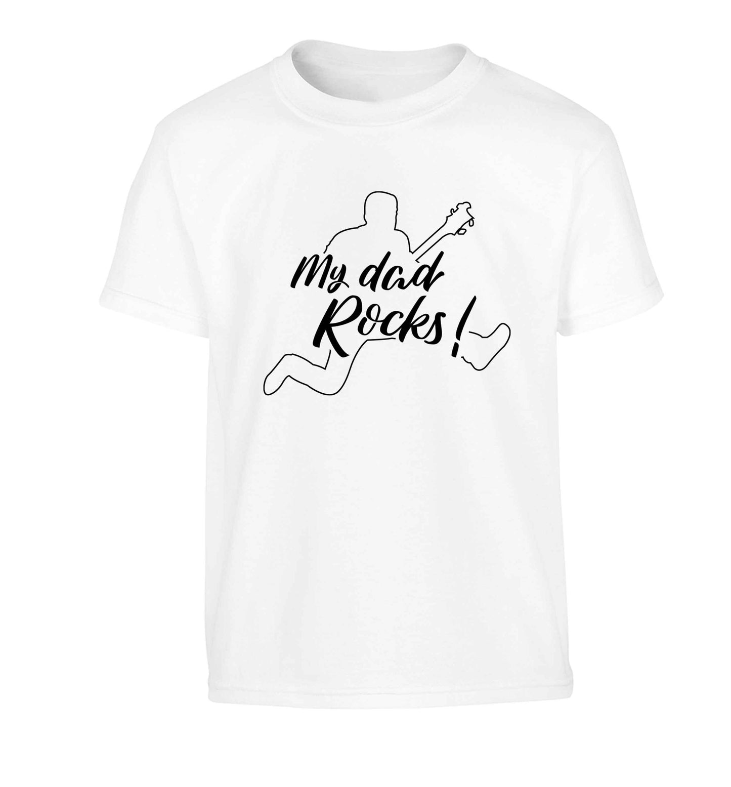 My Dad rocks Children's white Tshirt 12-13 Years
