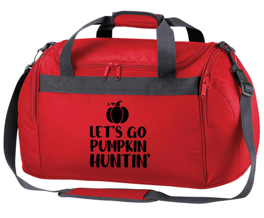 Let's go Pumpkin Huntin'red holdall / duffel bag