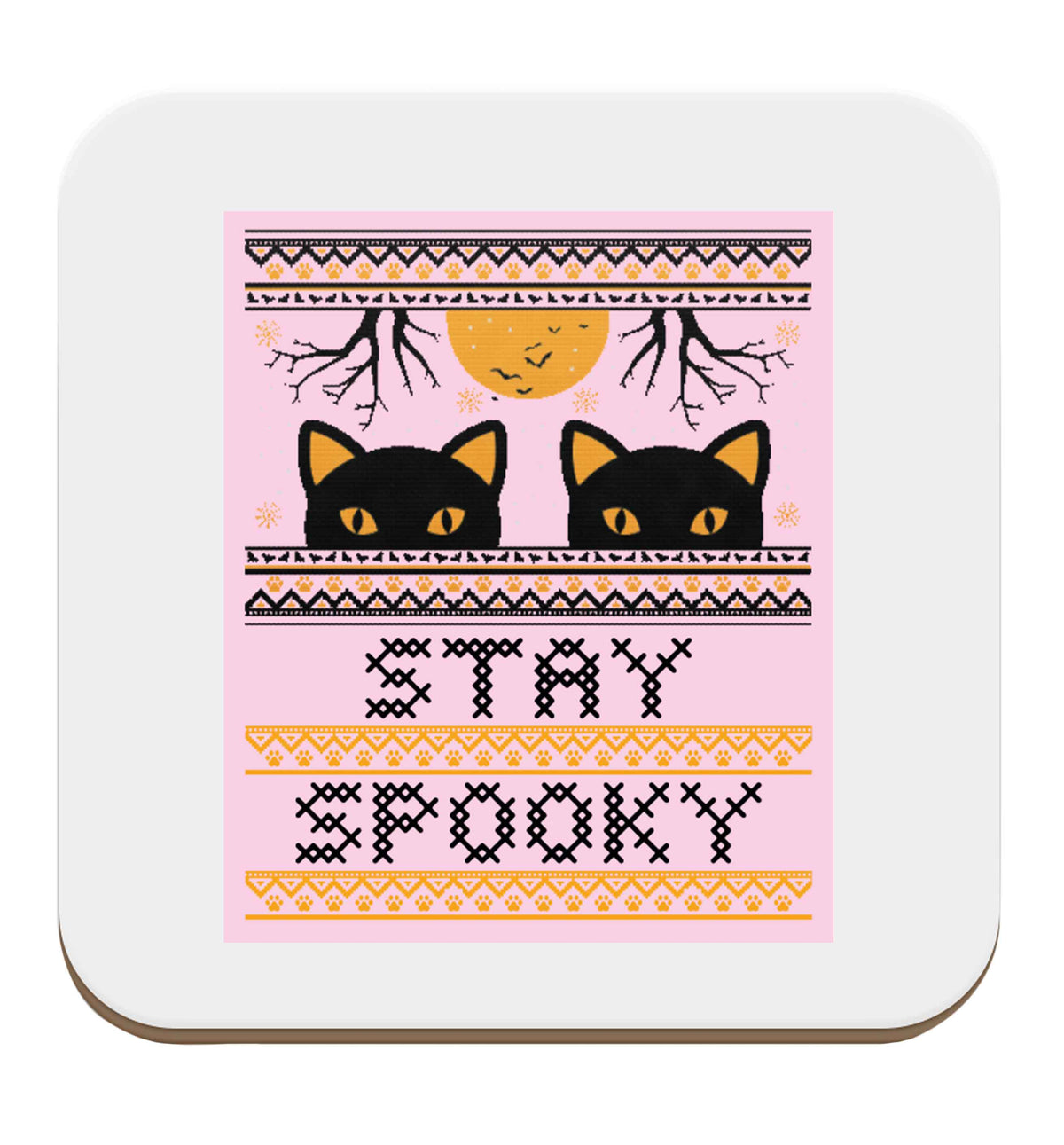 Stay spooky set of four coasters