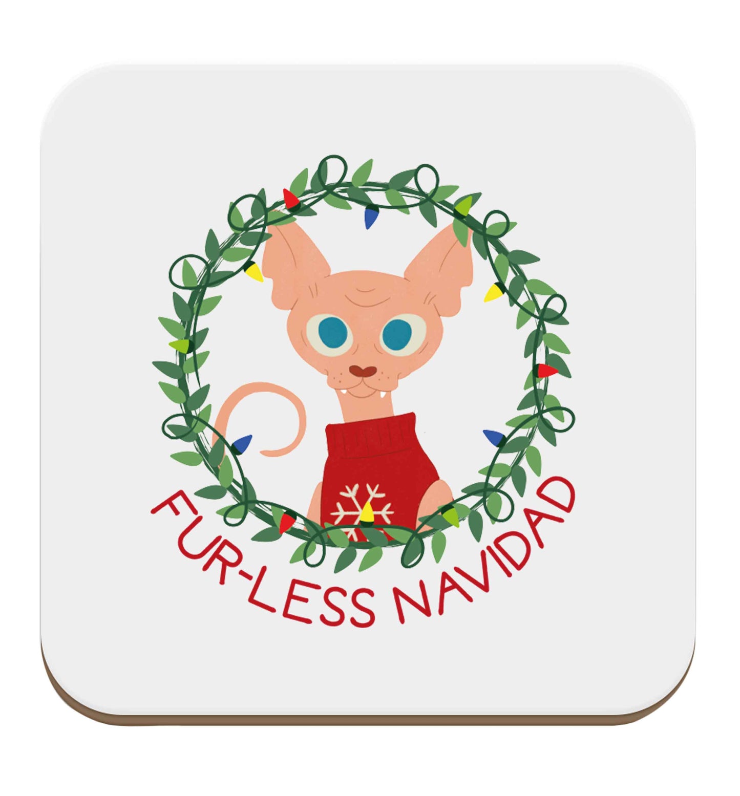 Furr-less navidad set of four coasters