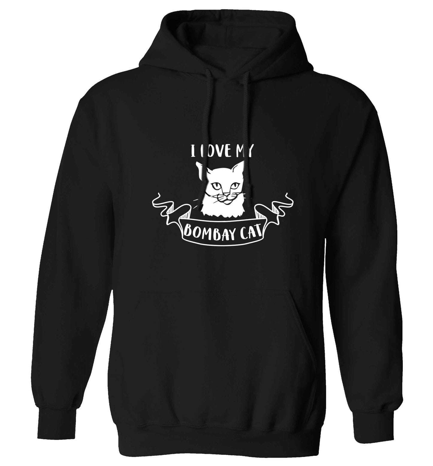 I love my bombay cat adults unisex black hoodie 2XL