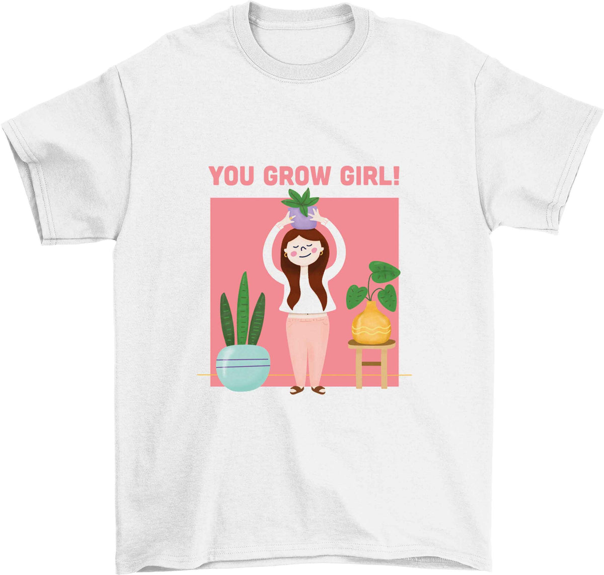 You grow girl Children's white Tshirt 12-13 Years