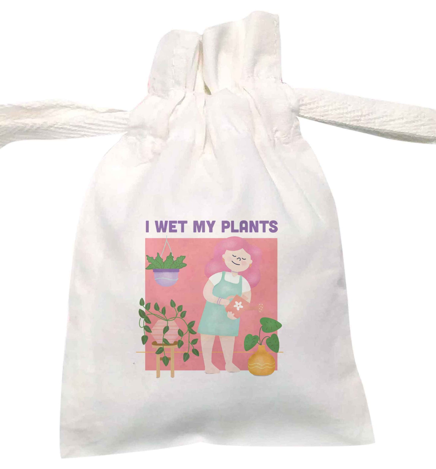 I wet my plants | XS - L | Pouch / Drawstring bag / Sack | Organic Cotton | Bulk discounts available!