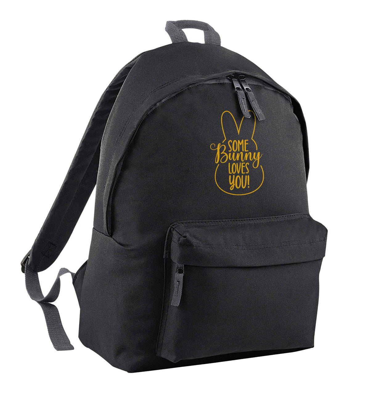 Some bunny loves you black adults backpack