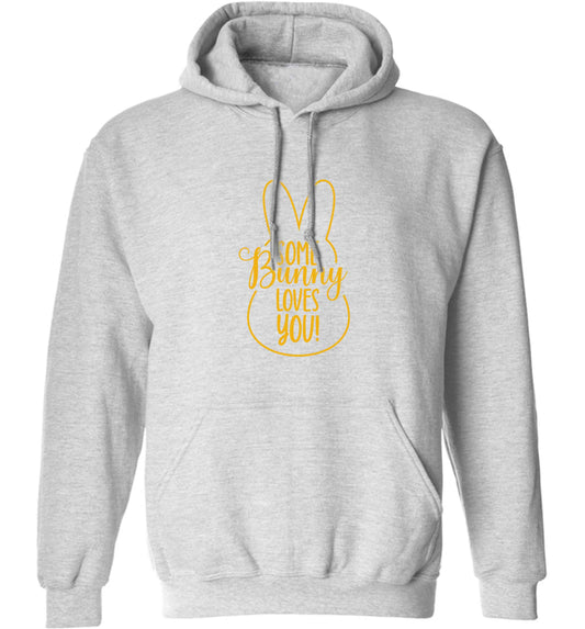 Some bunny loves you adults unisex grey hoodie 2XL