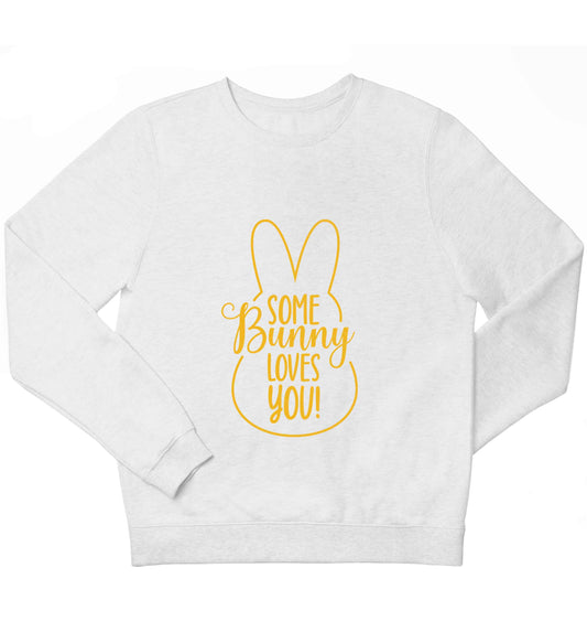 Some bunny loves you children's white sweater 12-13 Years