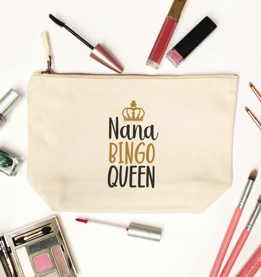 Personalised bingo queen natural makeup bag