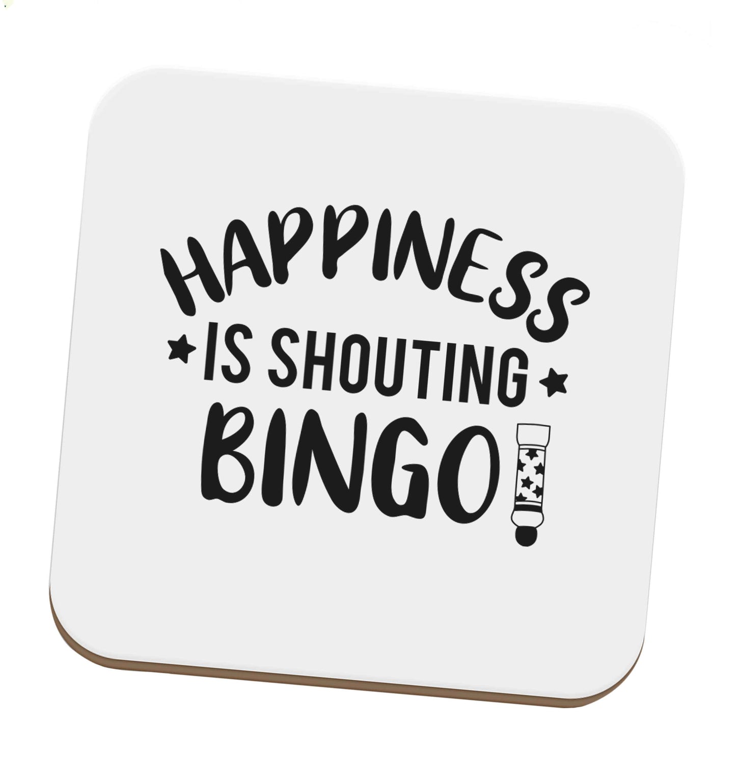 Happiness is shouting bingo! set of four coasters