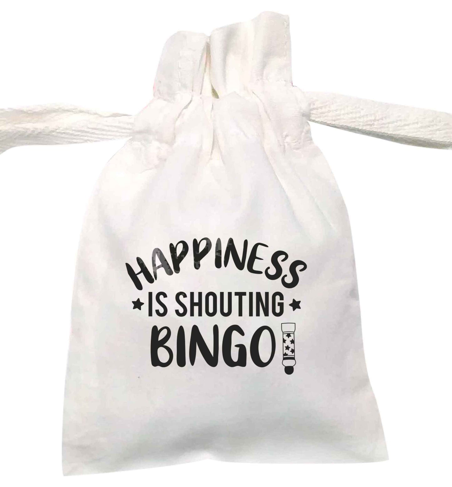 Happiness is shouting bingo! | XS - L | Pouch / Drawstring bag / Sack | Organic Cotton | Bulk discounts available!