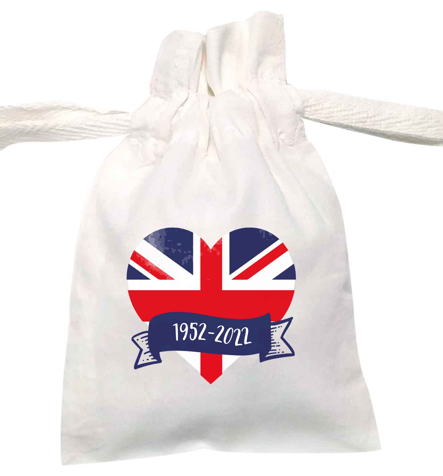 British flag heart Queens jubilee | XS - L | Pouch / Drawstring bag / Sack | Organic Cotton | Bulk discounts available!