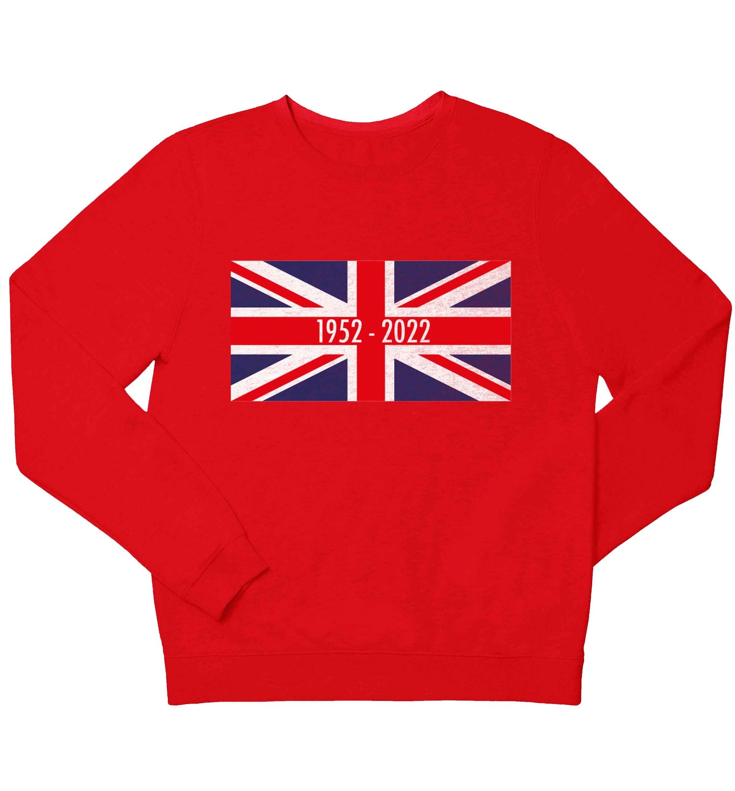 British flag Queens jubilee children's grey sweater 12-13 Years