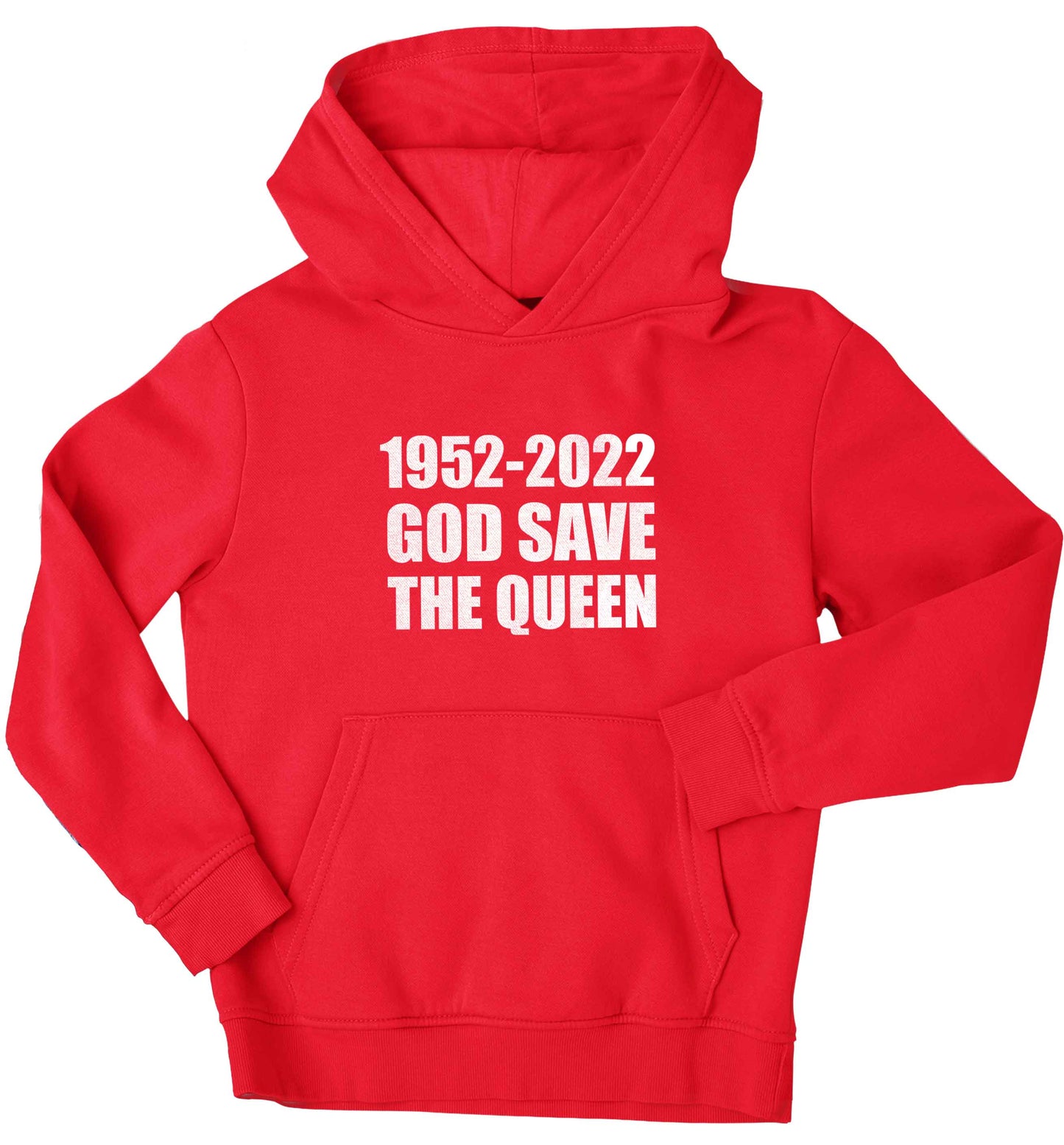 God save the queen children's red hoodie 12-13 Years