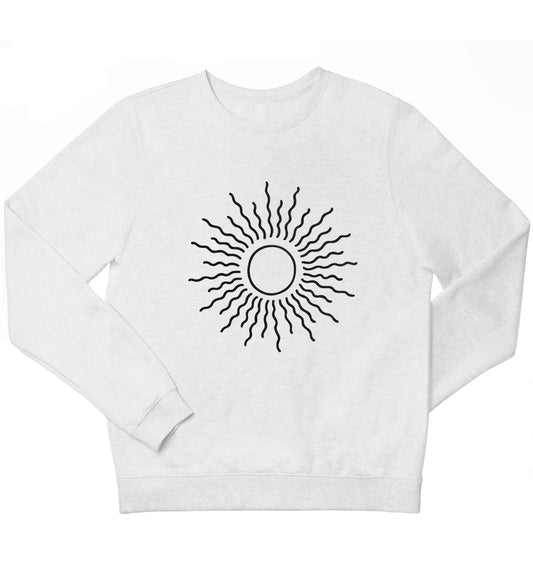 Sun illustration children's white sweater 12-13 Years