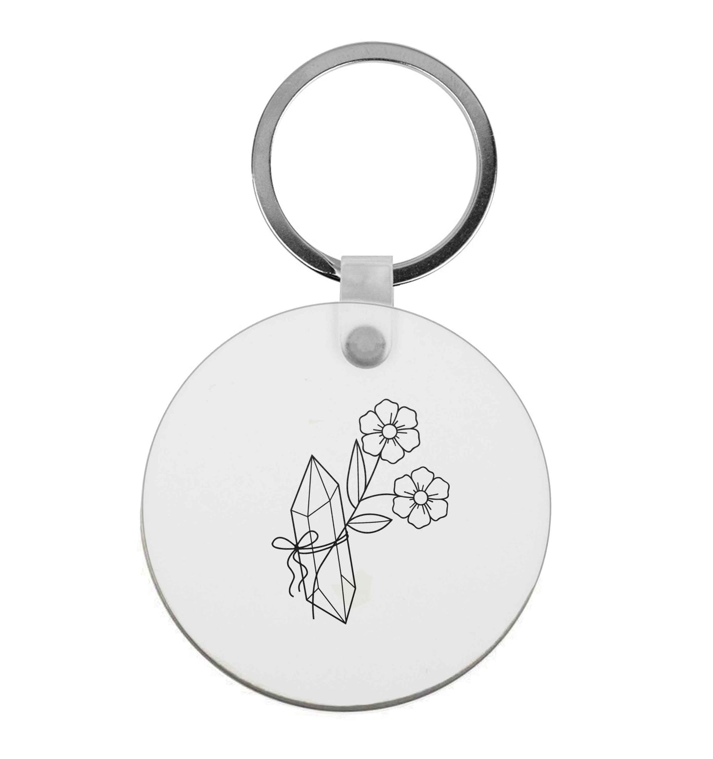 Crystal flower illustration | Keyring