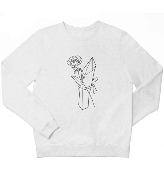 Rose crystal children's white sweater 12-13 Years