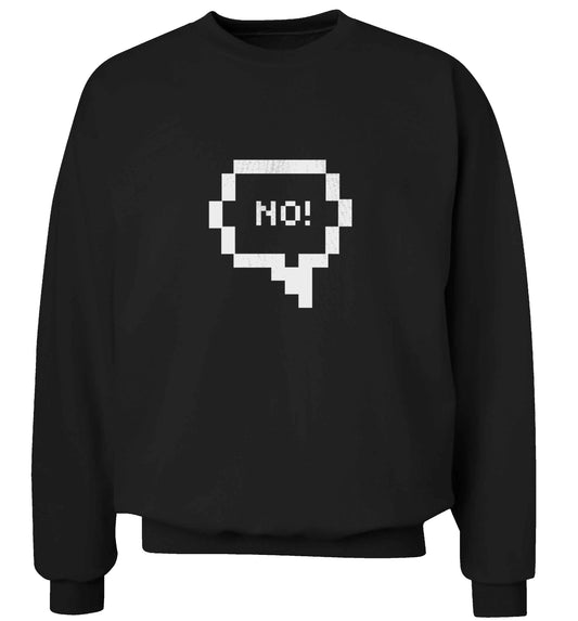 No adult's unisex black sweater 2XL