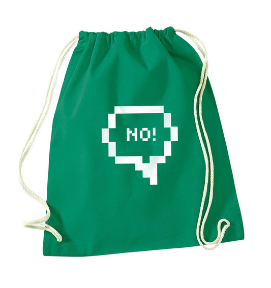 No green drawstring bag