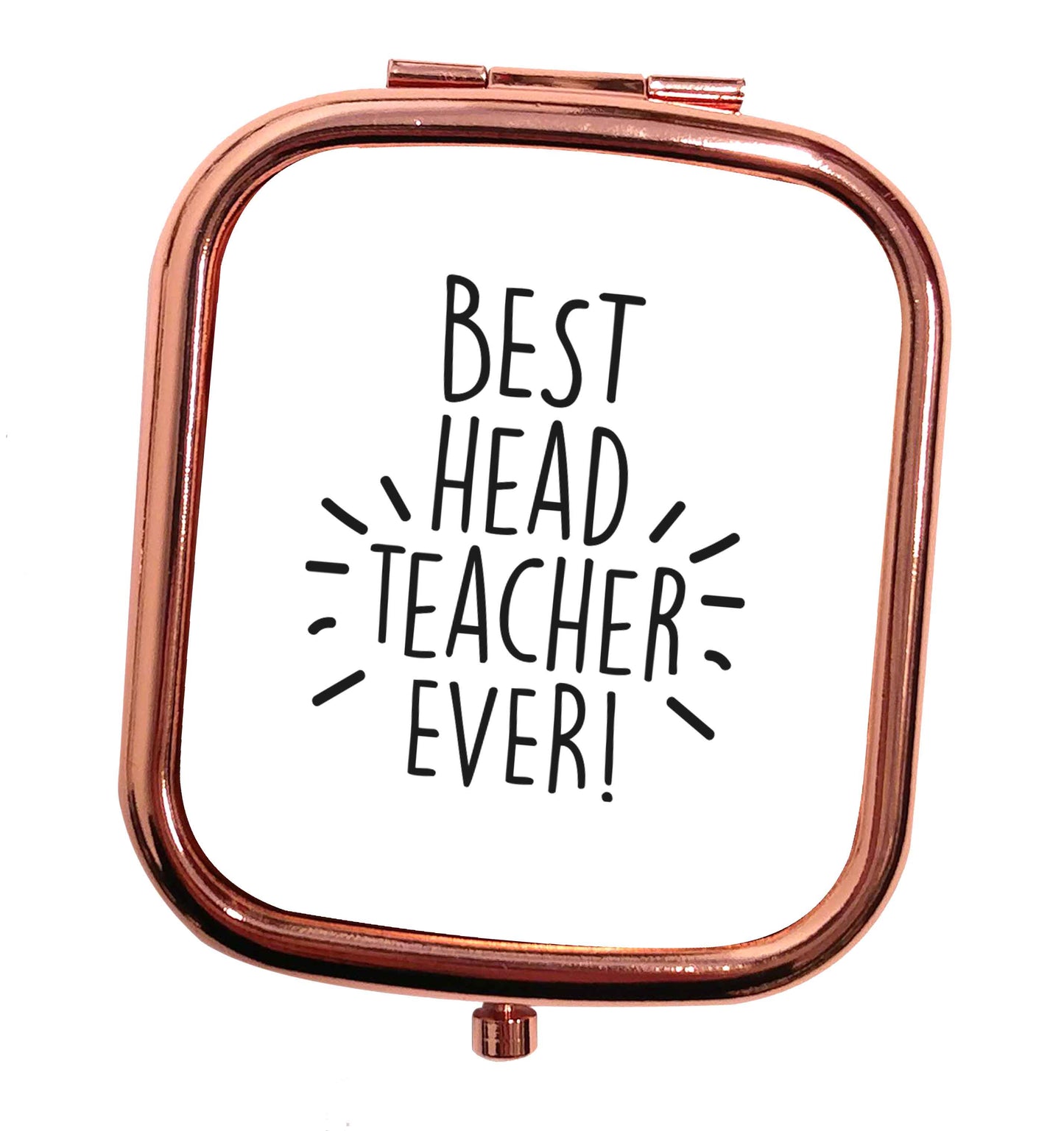 Best head teacher ever! rose gold square pocket mirror