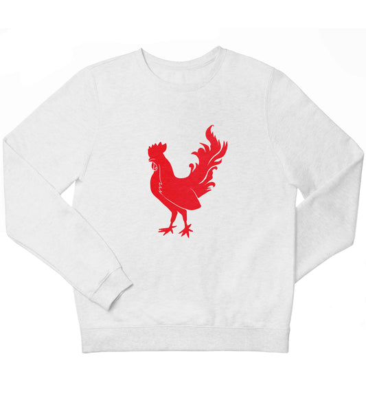 Rooster children's white sweater 12-13 Years