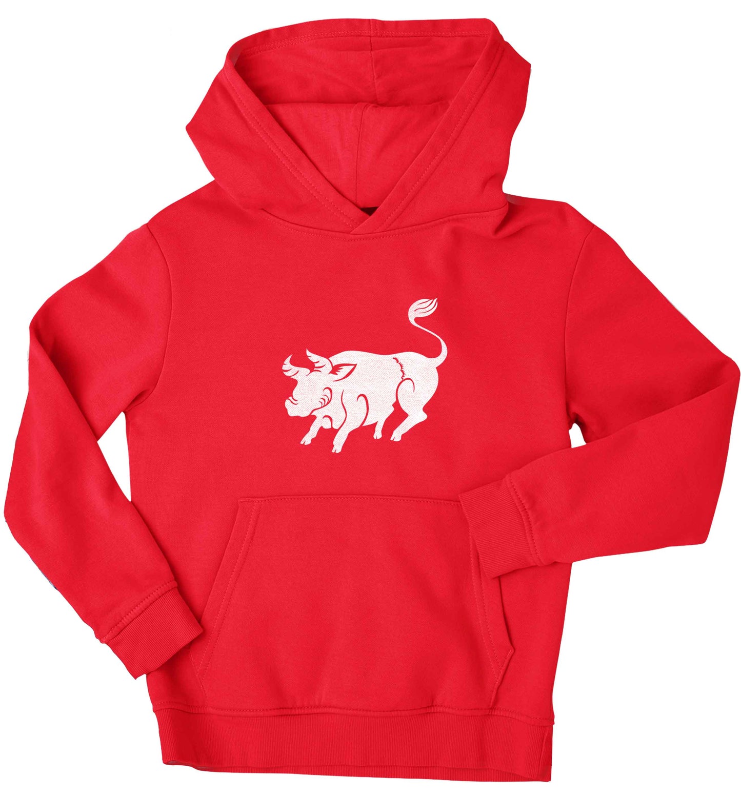 Blue ox children's red hoodie 12-13 Years