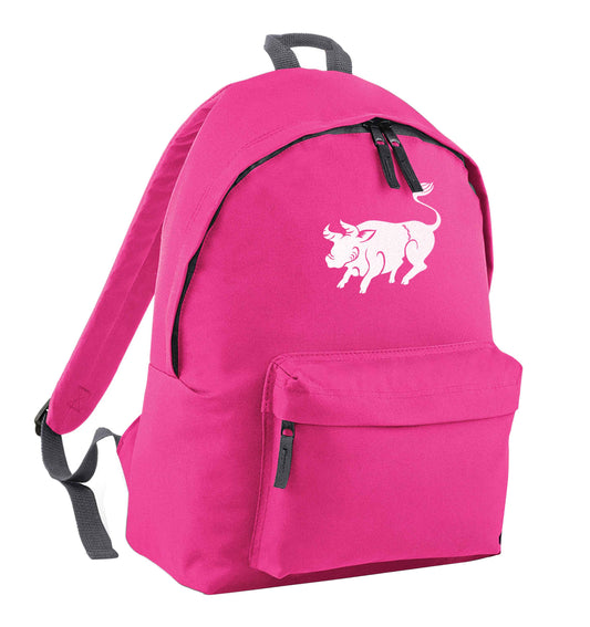 Pig face pink children's backpack