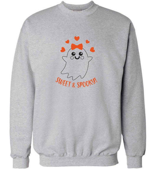 Sweet and spooky adult's unisex grey sweater 2XL